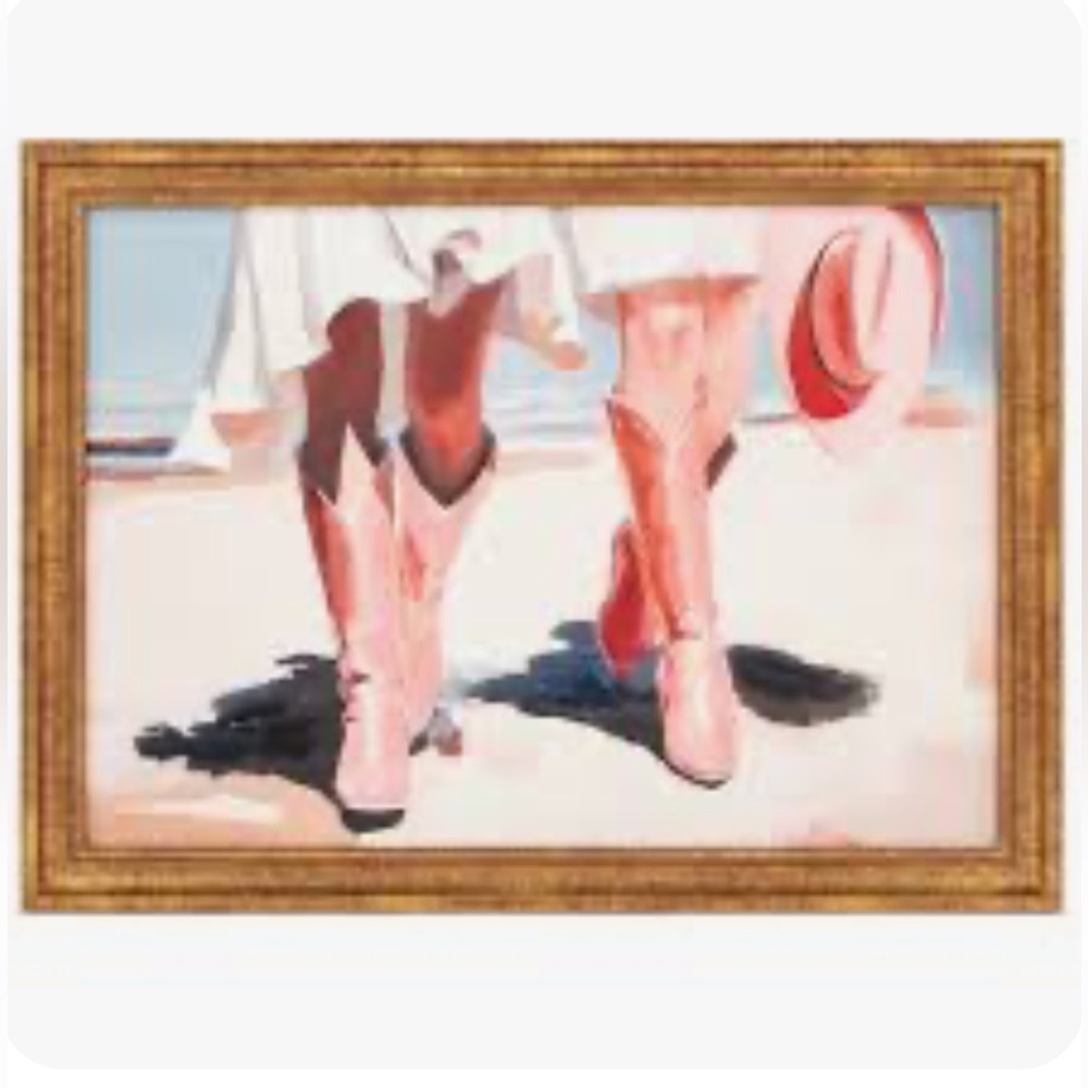 My Texas House Pink Boots Cowgirls
Framed Art 24x18